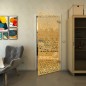 Ganzglastür - Fineprint Modell 180 Gold auf Klarglas Ganzglastür - Fineprint Modell 180 Gold auf Klarglas