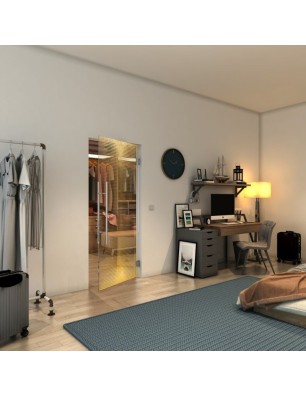 Pendeltür - Fineprint Model 024 Gold auf Klarglas