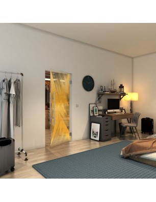 Pendeltür - Fineprint Model 026 Gold auf Klarglas