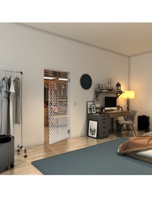 Pendeltür - Fineprint Model 038 Weiss auf Klarglas