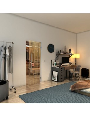 Pendeltür - Fineprint Model 052 Gold auf Klarglas