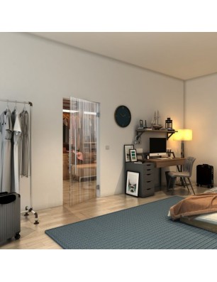 Pendeltür - Fineprint Model 052 Weiss auf Klarglas