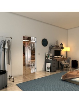 Pendeltür - Fineprint Model 059 Weiss auf Klarglas