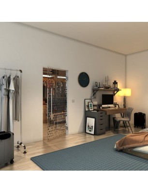 Pendeltür - Fineprint Model 072 Schwarz auf Klarglas