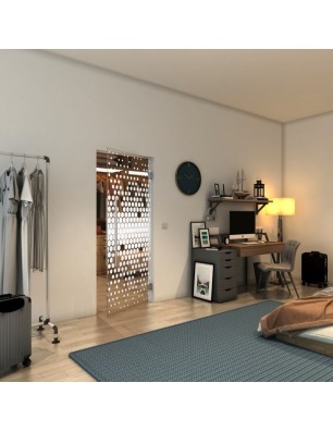 Pendeltür - Fineprint Model 072 Weiss auf Klarglas