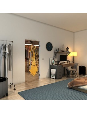 Pendeltür - Fineprint Model 114 Gold auf Klarglas