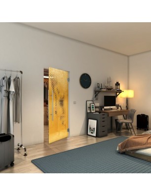 Pendeltür - Fineprint Model 120 Gold auf Klarglas