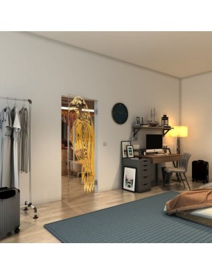 Pendeltür - Fineprint Model 122 Gold auf Klarglas