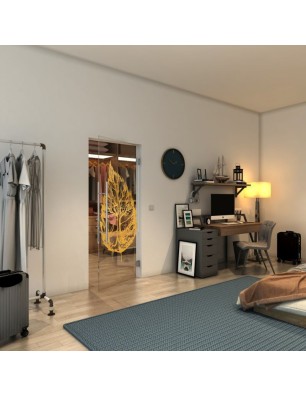 Pendeltür - Fineprint Model 130 Gold auf Klarglas