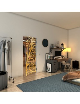 Pendeltür - Fineprint Model 146 Gold auf Klarglas