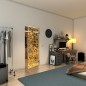 Pendeltür - Fineprint Modell 149 Gold auf Klarglas