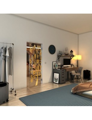 Pendeltür - Fineprint Model 159 Gold auf Klarglas