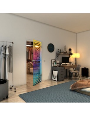 Ganzglastür - Fineprint Model 014 Verlauf auf Klarglas