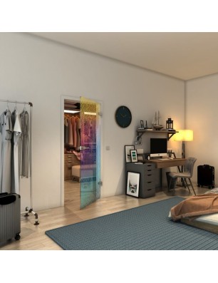 Ganzglastür - Fineprint Model 018 Verlauf auf Klarglas