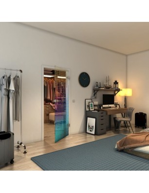 Ganzglastür - Fineprint Model 038 Verlauf auf Klarglas