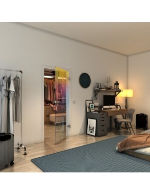 Ganzglastür - Fineprint Model 052 Verlauf auf Klarglas