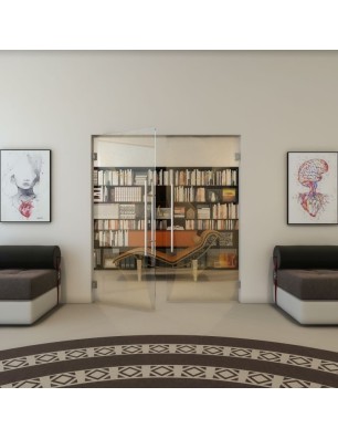 Pendeltür - Fineprint Model 009 Gold auf Klarglas