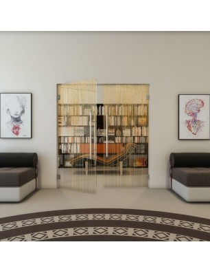 Pendeltür - Fineprint Model 052 Gold auf Klarglas