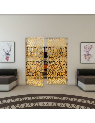 Pendeltür - Fineprint Model 093 Gold auf Klarglas