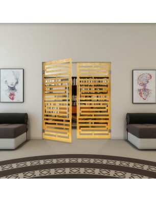 Pendeltür - Fineprint Model 153 Gold auf Klarglas