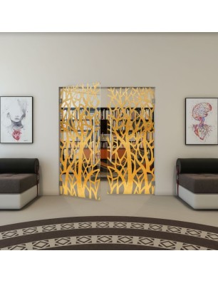 Pendeltür - Fineprint Model 167 Gold auf Klarglas