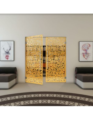 Pendeltür - Fineprint Model 168 Gold auf Klarglas