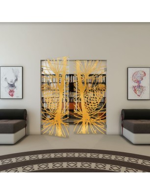 Pendeltür - Fineprint Model 169 Gold auf Klarglas