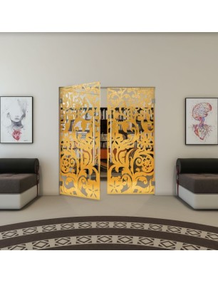 Pendeltür - Fineprint Model 170 Gold auf Klarglas