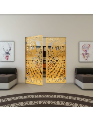 Pendeltür - Fineprint Model 172 Gold auf Klarglas