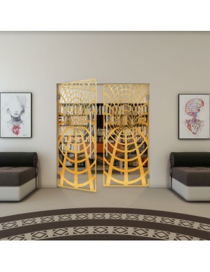 Pendeltür - Fineprint Model 185 Gold auf Klarglas