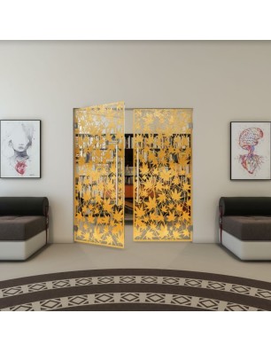 Pendeltür - Fineprint Model 192 Gold auf Klarglas