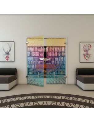 Ganzglastür - Fineprint Model 003 Verlauf auf Klarglas