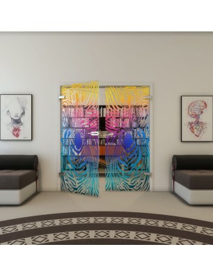 Ganzglastür - Fineprint Model 023 Verlauf auf Klarglas