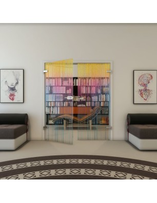 Ganzglastür - Fineprint Model 052 Verlauf auf Klarglas