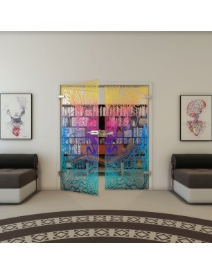 Ganzglastür - Fineprint Model 056 Verlauf auf Klarglas