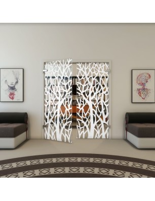 Ganzglastür - Fineprint Model 167 Weiss auf Klarglas