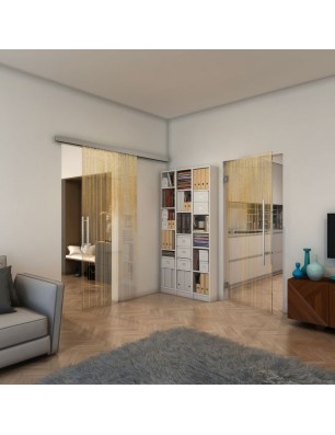 Pendeltür - Fineprint Model 052 Gold auf Klarglas