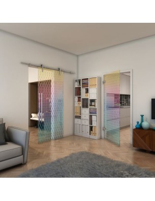 Ganzglastür - Fineprint Model 002 Verlauf auf Klarglas