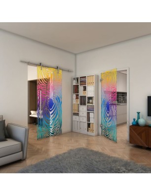 Ganzglastür - Fineprint Model 023 Verlauf auf Klarglas