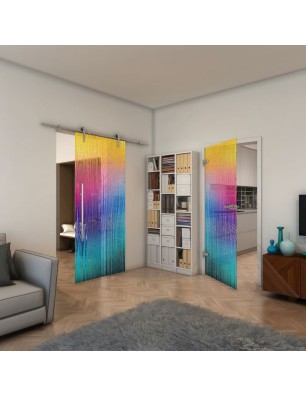 Ganzglastür - Fineprint Model 032 Verlauf auf Klarglas