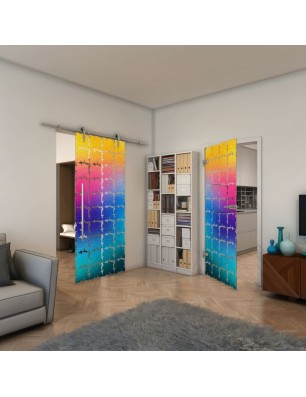 Ganzglastür - Fineprint Model 033 Verlauf auf Klarglas