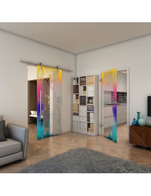 Ganzglastür - Fineprint Model 061 Verlauf auf Klarglas