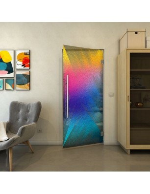 Pendeltür - Fineprint Model 026 Verlauf auf Grauglas