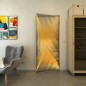 Pendeltür - Fineprint Modell 026 Gold auf Grauglas