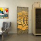 Pendeltür - Fineprint Modell 031 Gold auf Grauglas