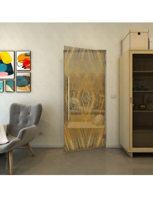 Pendeltür - Fineprint Model 034 Gold auf Grauglas