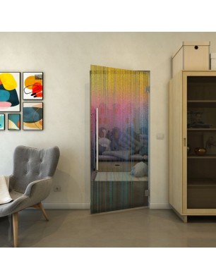 Pendeltür - Fineprint Model 052 Verlauf auf Grauglas