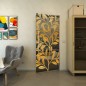 Pendeltür - Fineprint Modell 099 Gold auf Grauglas