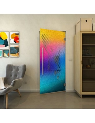 Pendeltür - Fineprint Model 120 Verlauf auf Grauglas