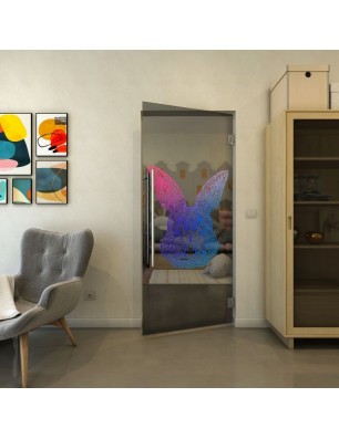 Pendeltür - Fineprint Model 121 Verlauf auf Grauglas